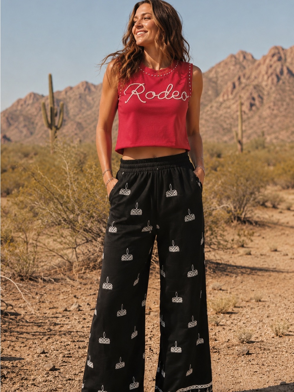 🤠 NWT | Lucky & Blessed | BOOT-STITCH PANTS | Black | size M